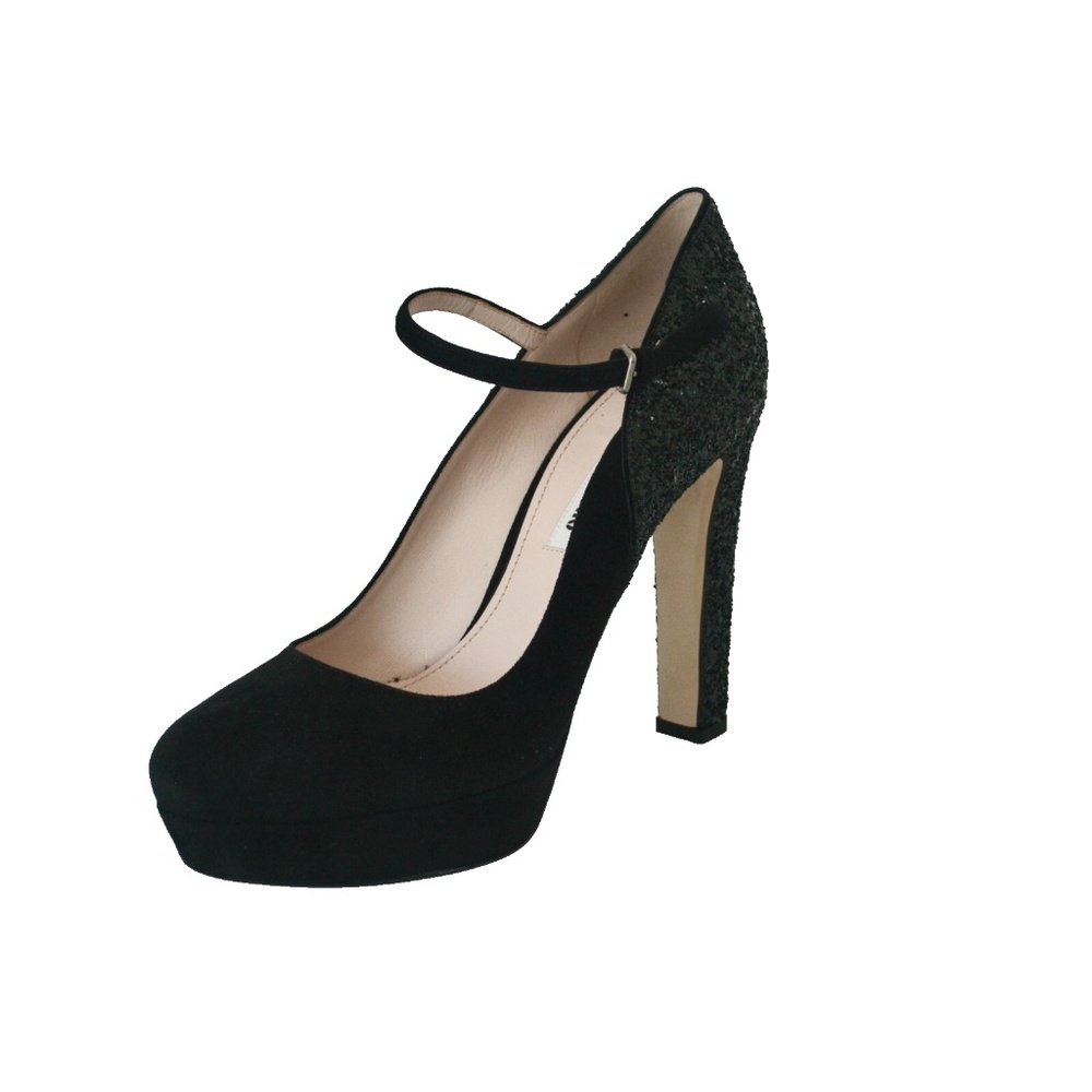 New Authentic Miu Miu Glitter Suede Pamps Shoes